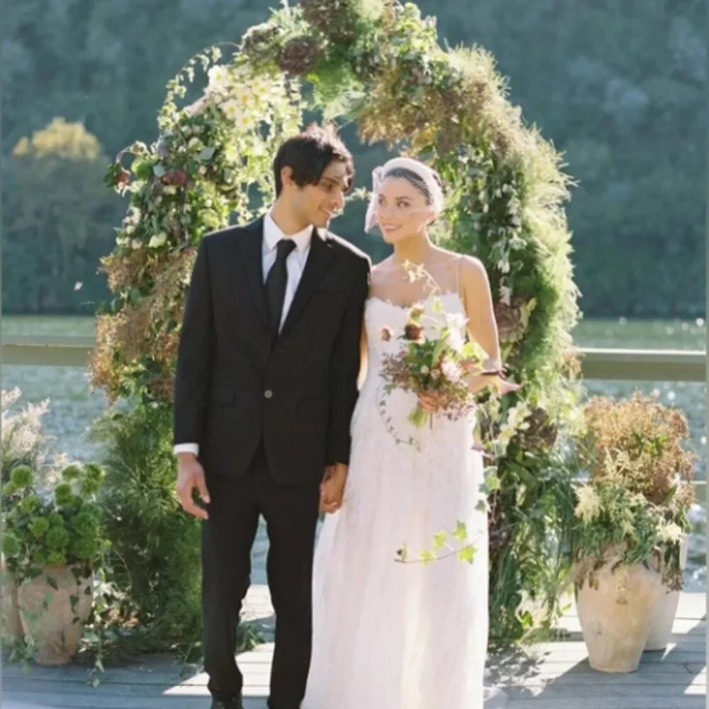 French Netting Birdcage Headband Veil with Pearl